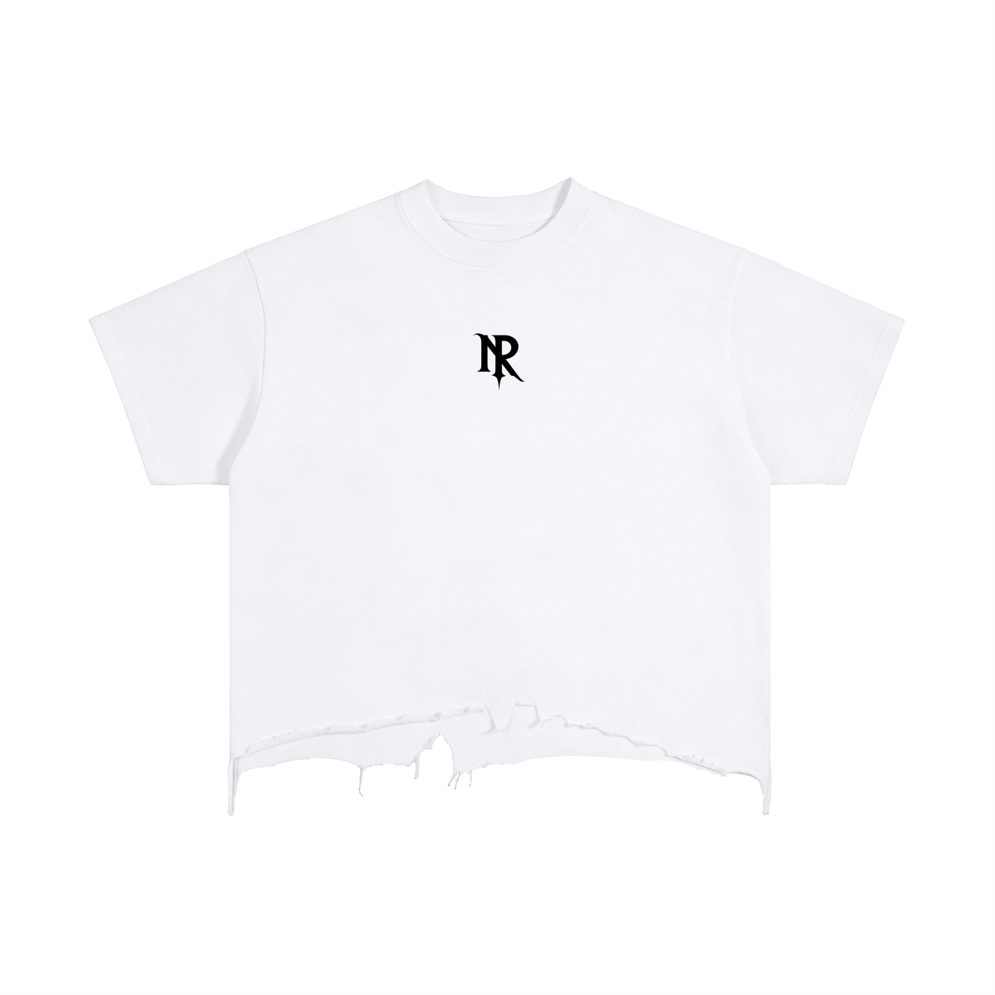 Vintage Wash Boxy Distressed Hem T-Shirt