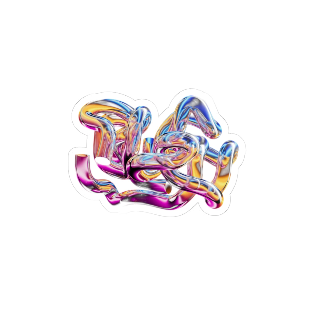 Iridescent Abstract Kiss-Cut Sticker — Laptop Decal