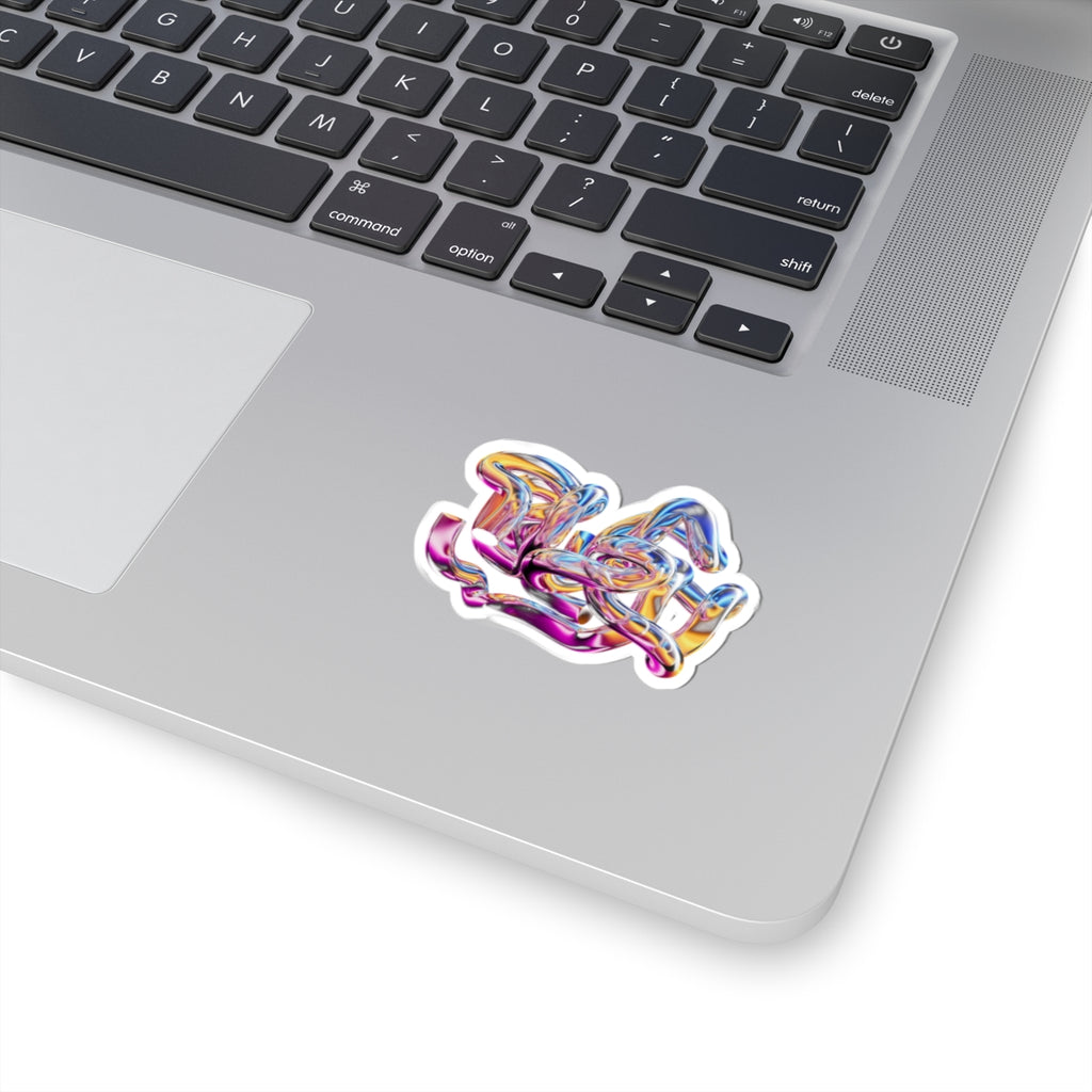 Iridescent Abstract Kiss-Cut Sticker — Laptop Decal