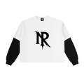 Layered Contrast Sleeve Cotton T-Shirt